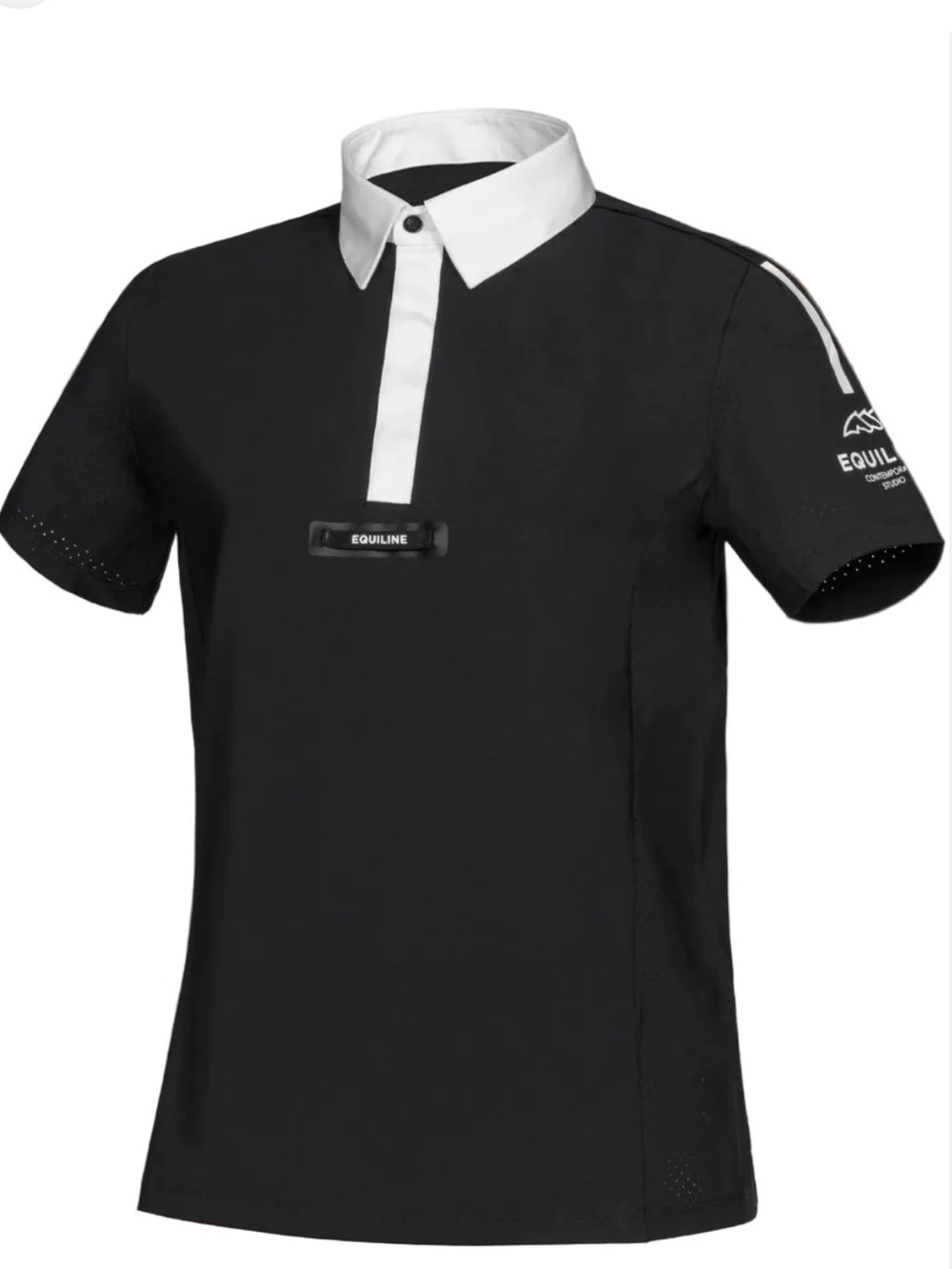 Equiline Men's Competition Shirt Cooac Black Shirt Sz S